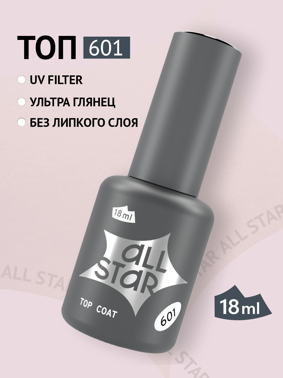 Топ для гель лака ALL STAR Professional глянцевый прозрачный без липкого  слоя ТОP No Wipe UV Filter, 18 мл - купить с доставкой по выгодным ценам в  интернет-магазине OZON (1032656794)