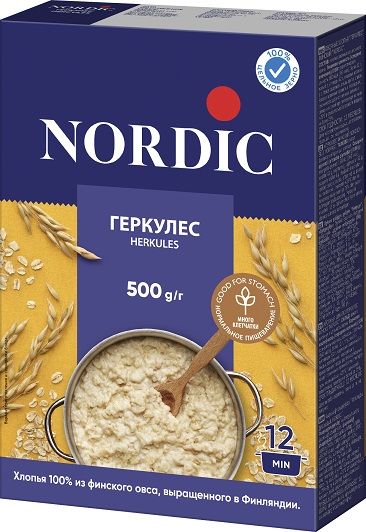 Хлопья овсяные NORDIC Геркулес Финский, 500г