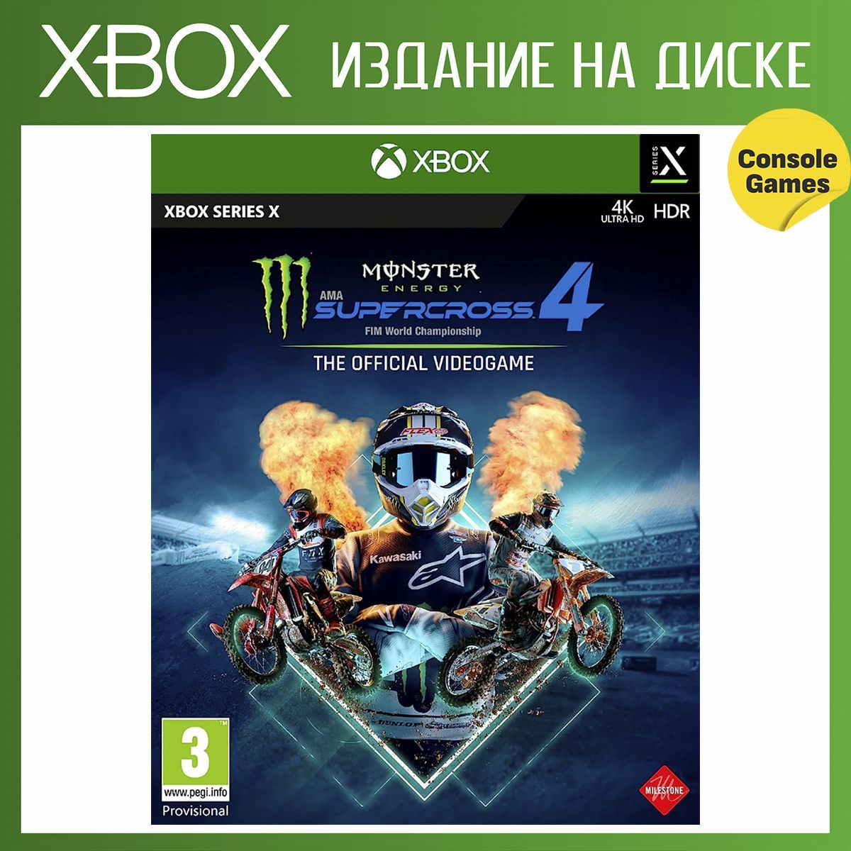 Игра XBOX SERIES X Monster Energy Supercross 4 (английская версия) (Xbox Series, Английская версия)