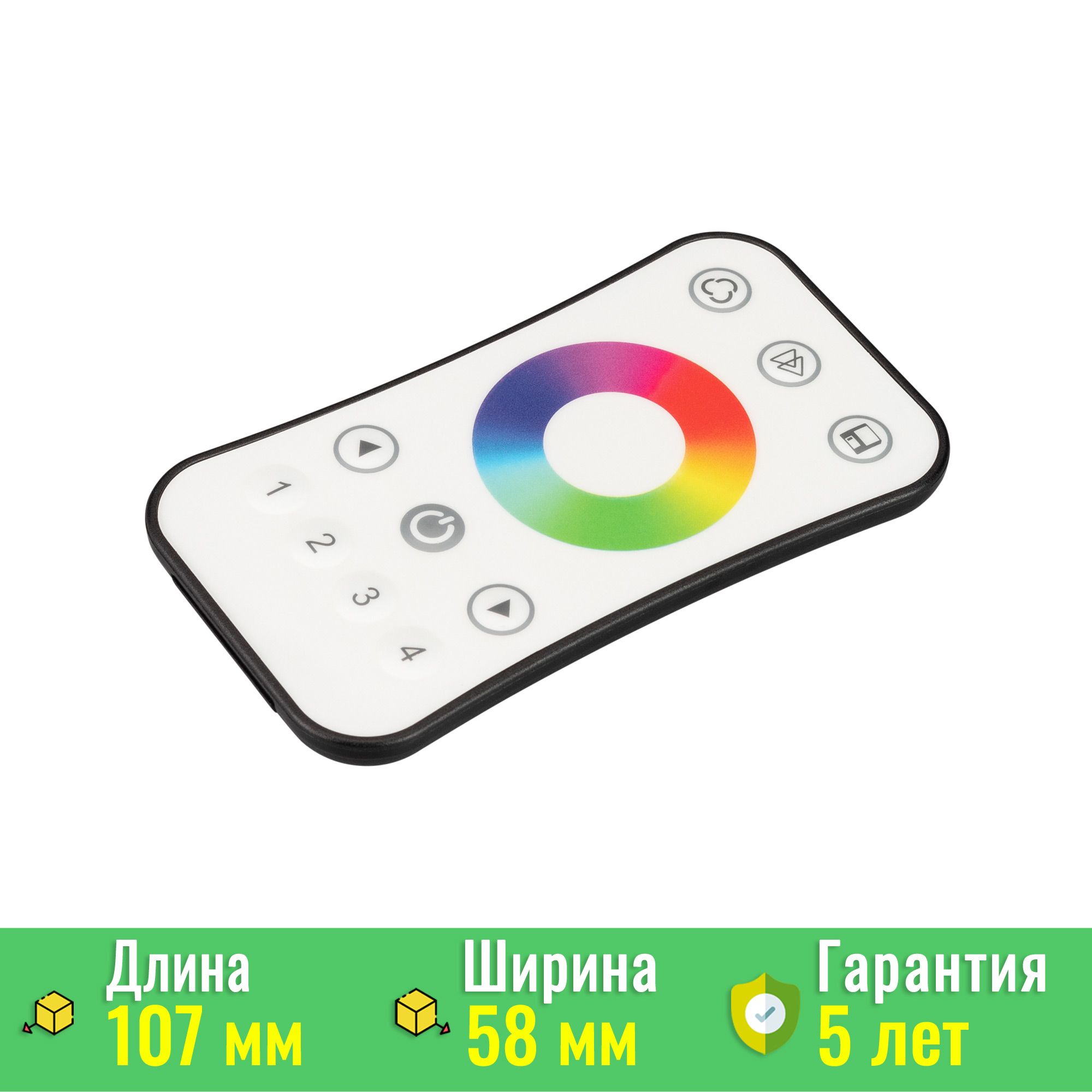 INTELLIGENT ARLIGHT Пульт SMART-RF-801-52-4G-1SC-RGB White (3V, 2.4G) (IARL, IP20 Пластик, 5 лет) 037675