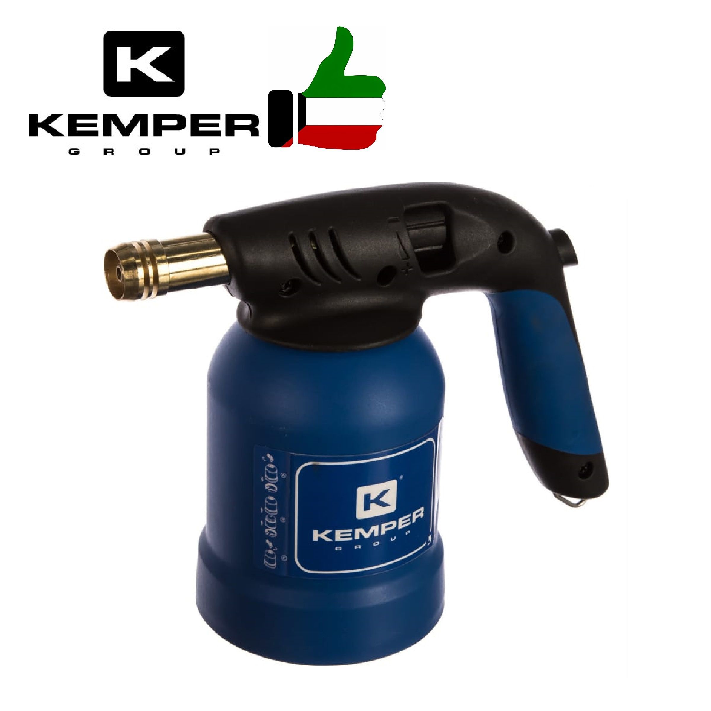 Лампа паяльная, горелка газовая с пьезоподжигом KE2019 KEMPER для  прокалываемых баллонов