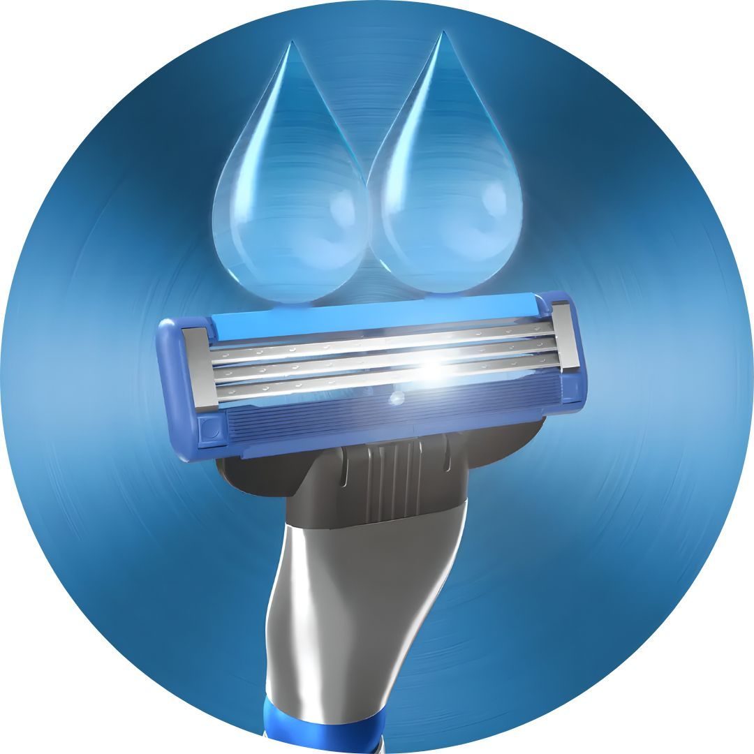 Сменные кассеты Gillette Mach Turbo с 3 лезвиями для бритья, 4 шт / Ле(图3)
