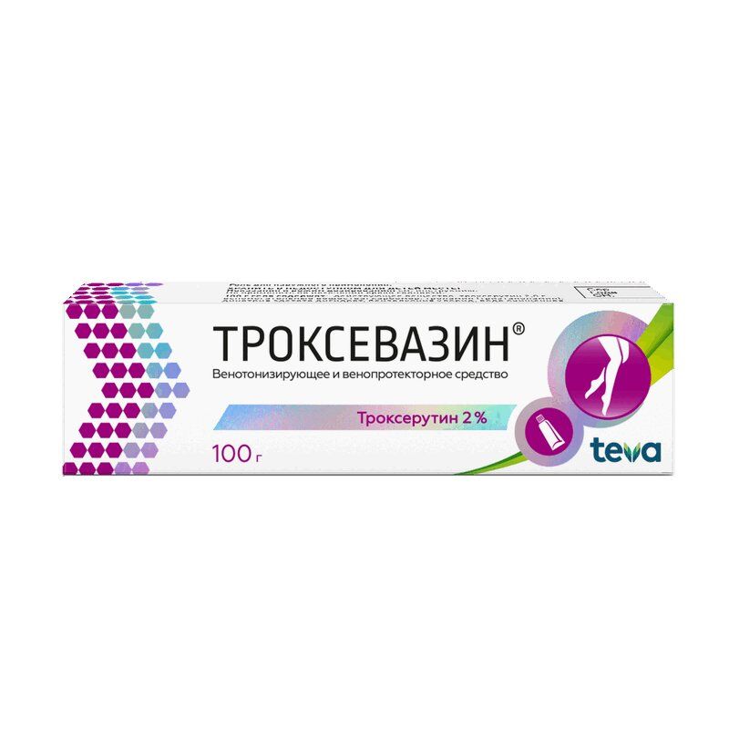 Троксевазин гель 2% туба 100г 1 шт.