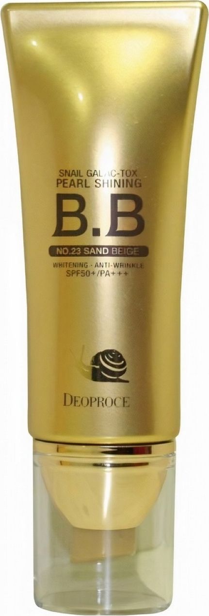 Deoproce / Диопрос Snail Galac Pearl Shining BB-крем тон 23 Sand Beige антивозрастной с муцином улитки и галактомисисом, SPF50+/PA+++ для всех типов кожи, 40г / корейская косметика для лица