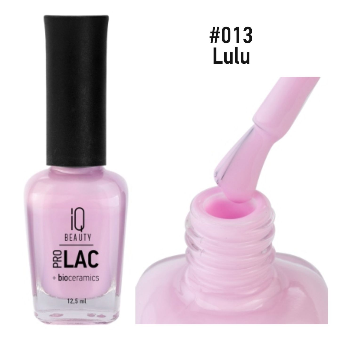 IQBeautyСolorProLac+ЛакдляногтейукрепляющийсбиокерамикойLulu№01312,5мл