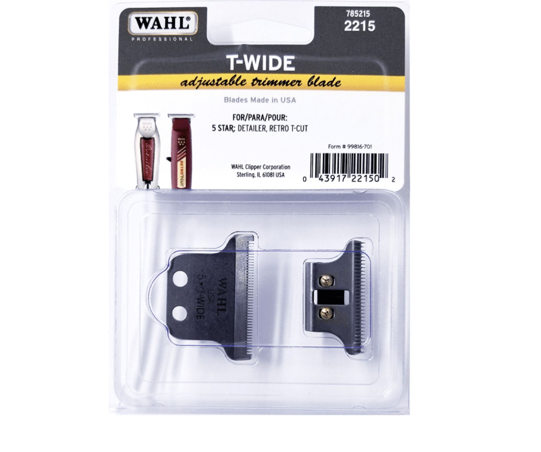 Ножевой блок WAHL 2215-1110 DETAILER LI RETRO T-CUT 5-STAR