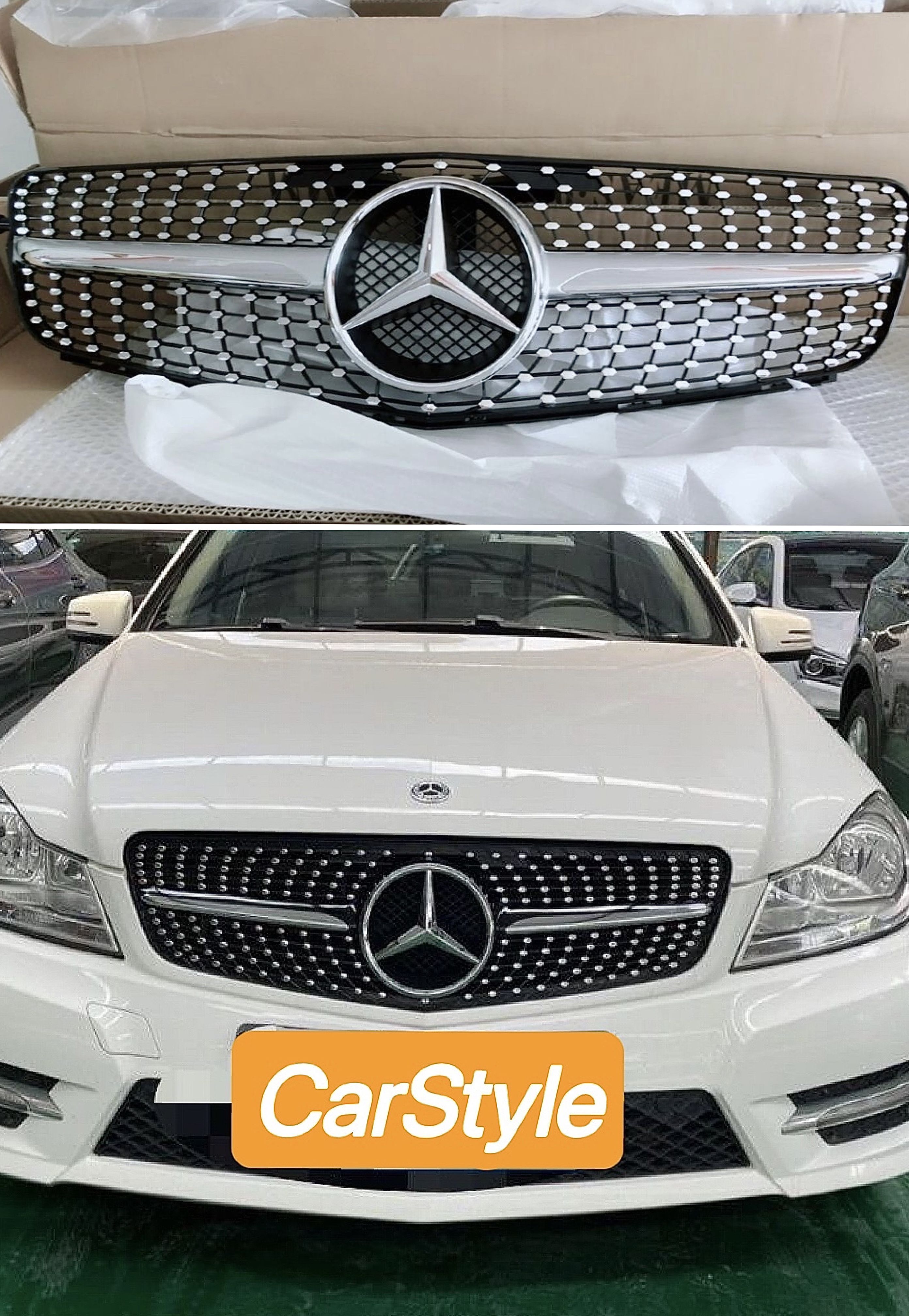 Mercedes-Benz C-Class W204 большая стандартная решетка радиатора средней  сетки, Diamond Art - Mercedes-Benz арт. G632W204 - купить по выгодной цене  в интернет-магазине OZON (1169415959)