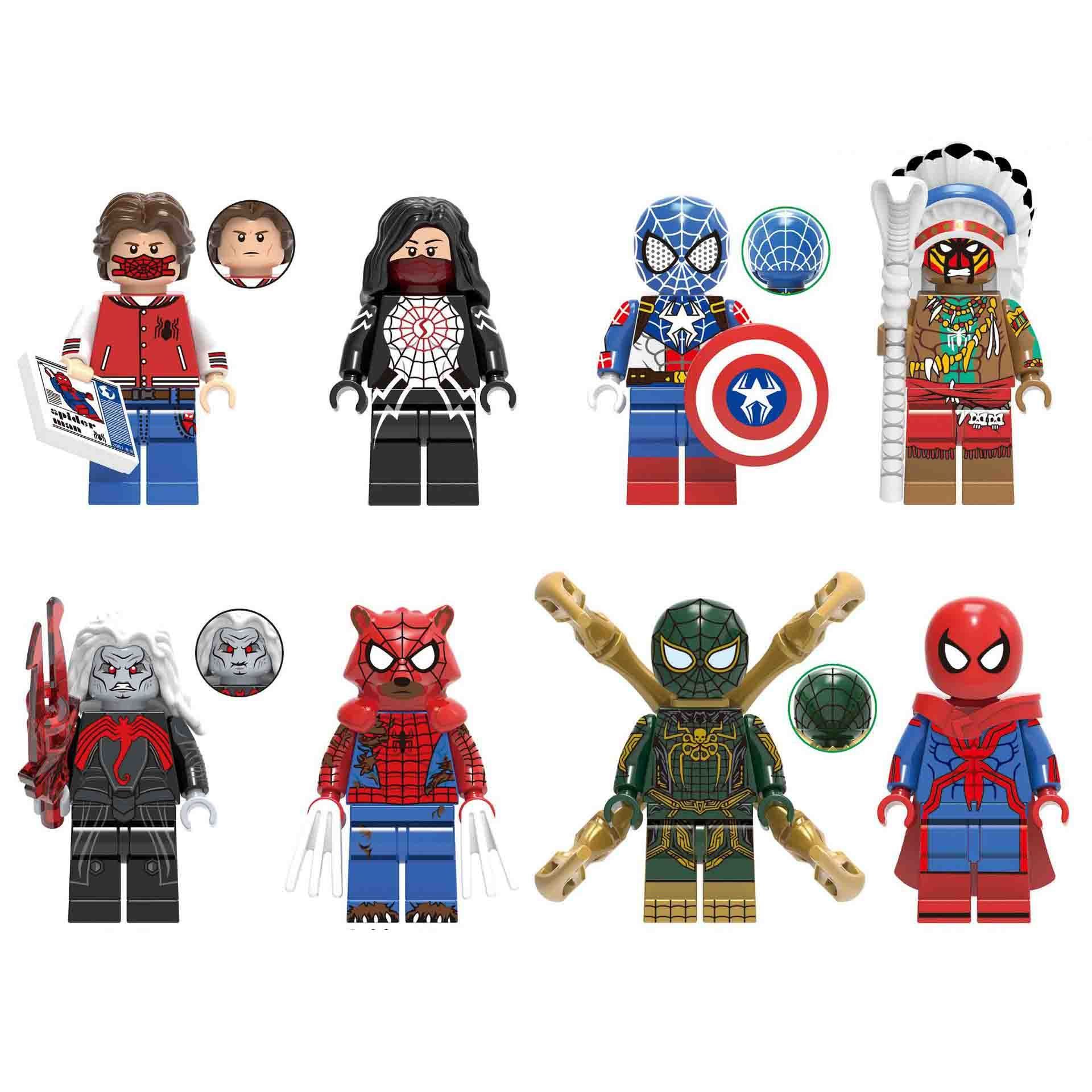 фигурок аниме минифигурки Spider-Man Noir Superhero series Peter Parker  Minifigures совместим с лего 8 шт-C - купить с доставкой по выгодным ценам  в интернет-магазине OZON (1180401635)