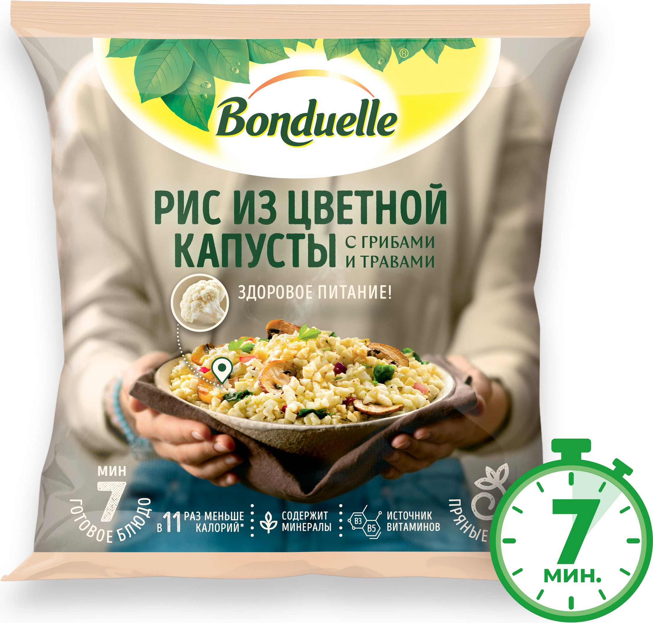 Рис из цветной капусты Bonduelle, овощная смесь замороженная, с грибами и  травами, 400 г - купить с доставкой по выгодным ценам в интернет-магазине  OZON (1180919708)