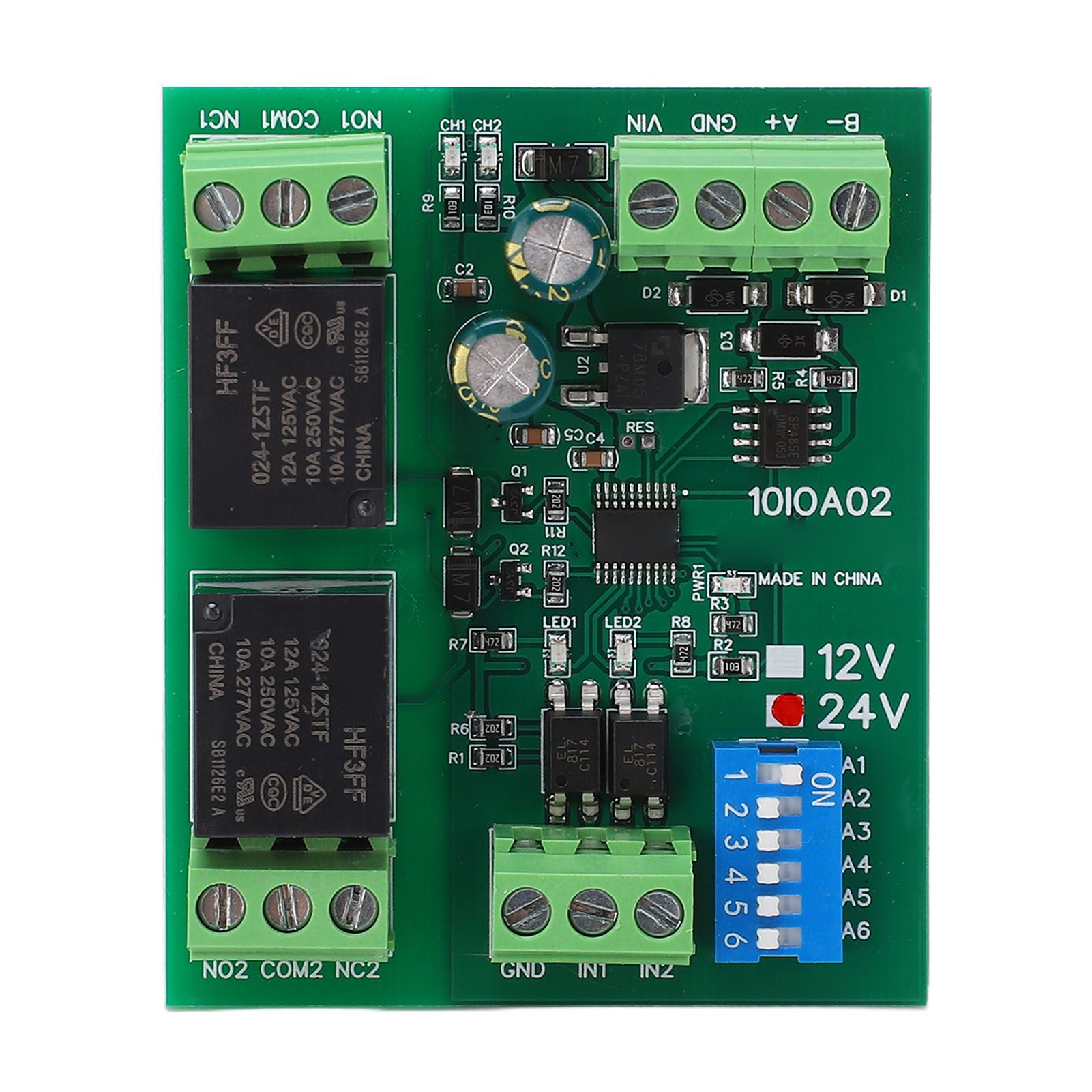 DC24V 2-канальный DI-DO ModbusRTU RS485 релейный модуль - купить с ...