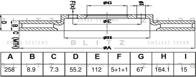 Диск тормозной задний MB W124/W201 2.0-3.0TD 85>