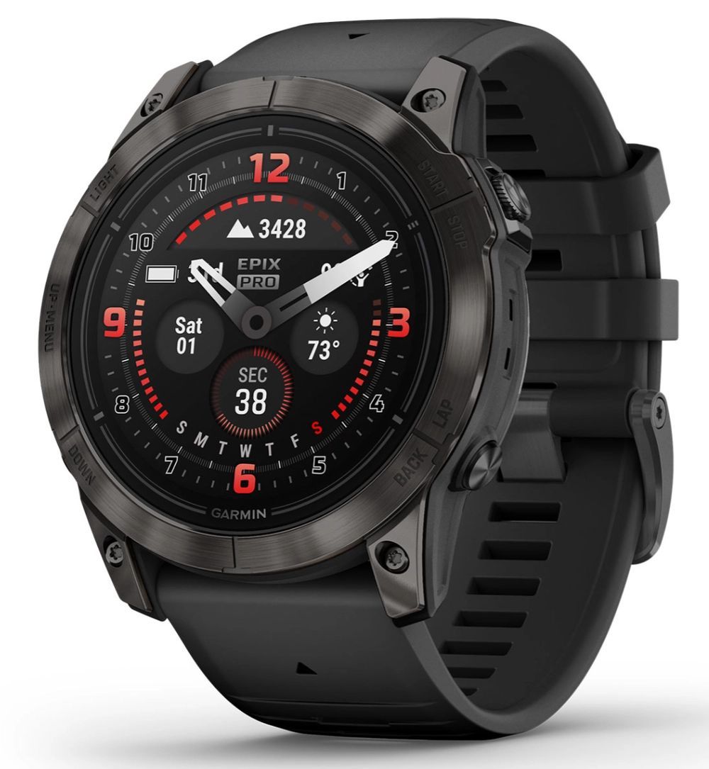 GarminУмныечасыEpix2ProSapphireDLCTitanium,51mm,Carbon51mm