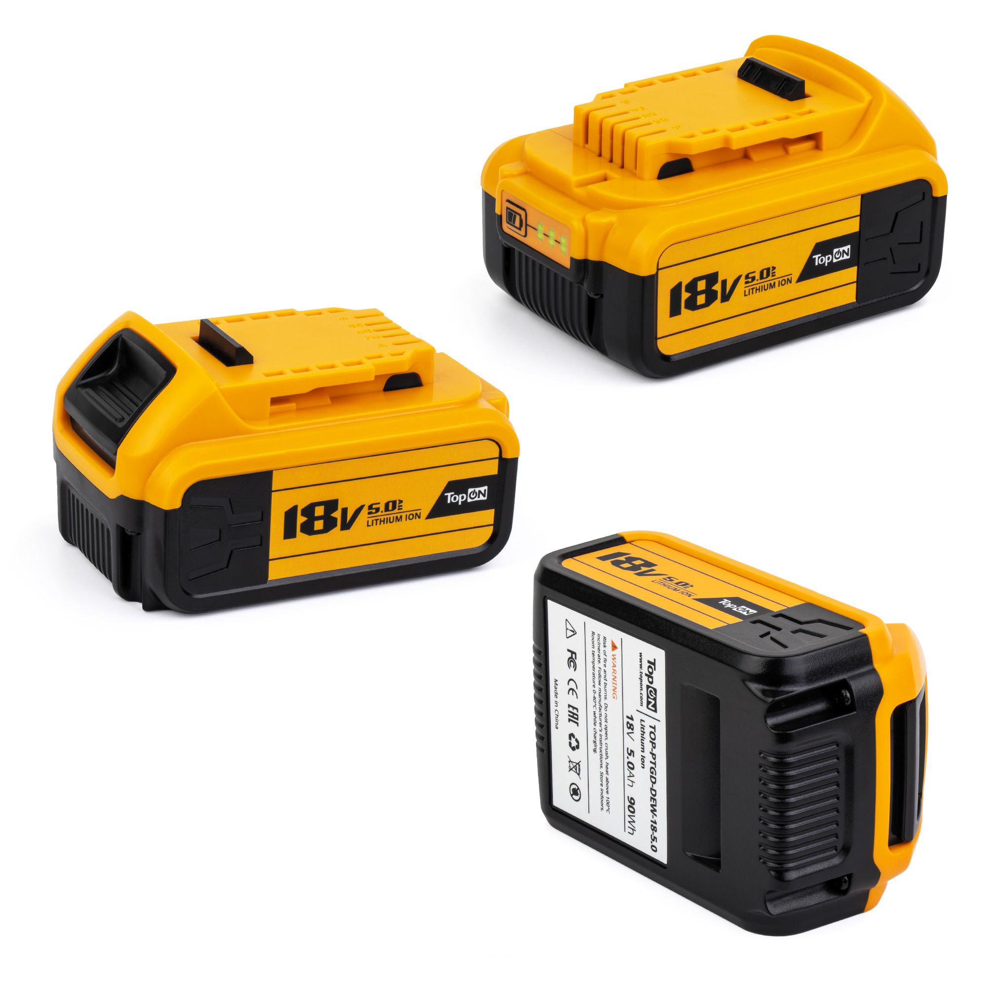 Аккумулятор для DeWalt 18V 5.0Ah (Li-Ion) PN: DCB184