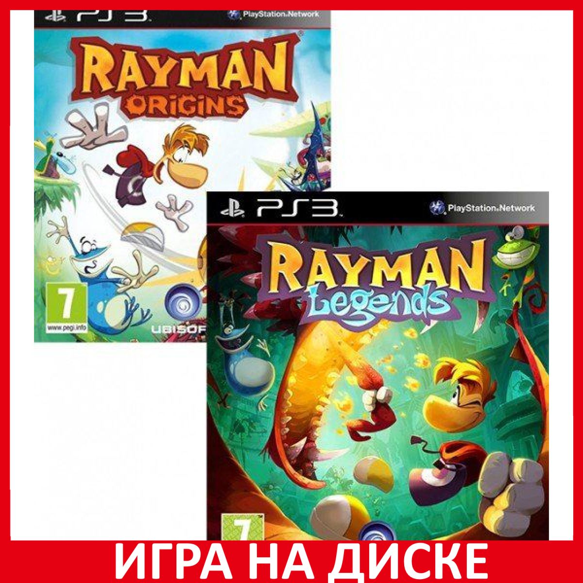 Игра Rayman Legends + Rayman Origin (PlayStation 3, Английская версия)