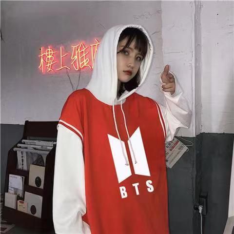 Bts hoodie red hotsell