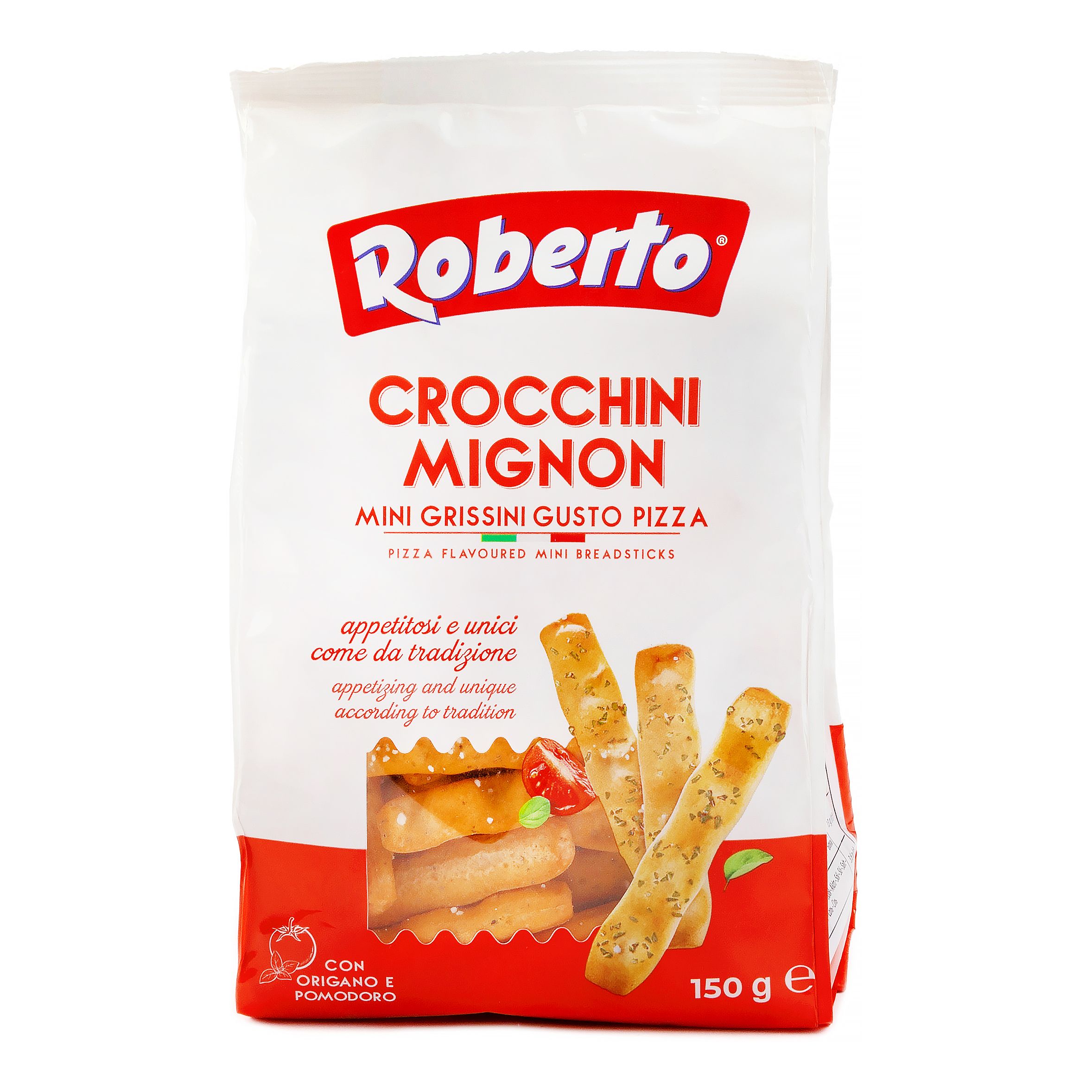 Хлебные палочки Roberto Grissini Crocchini mignon со вкусом пиццы, 150 г -  купить с доставкой по выгодным ценам в интернет-магазине OZON (1230072877)