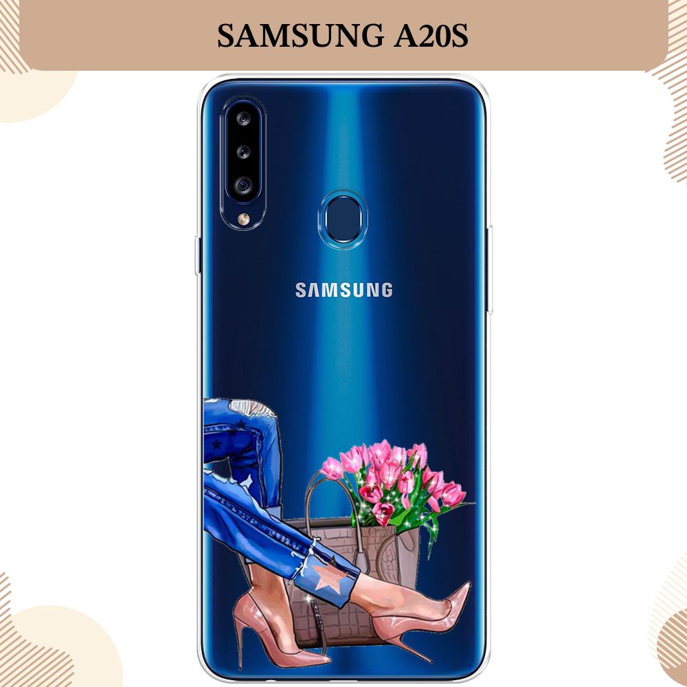 Силиконовый чехол на Samsung Galaxy A20s / Самсунг A20s В каблучках,  прозрачный - купить с доставкой по выгодным ценам в интернет-магазине OZON  (232207333)