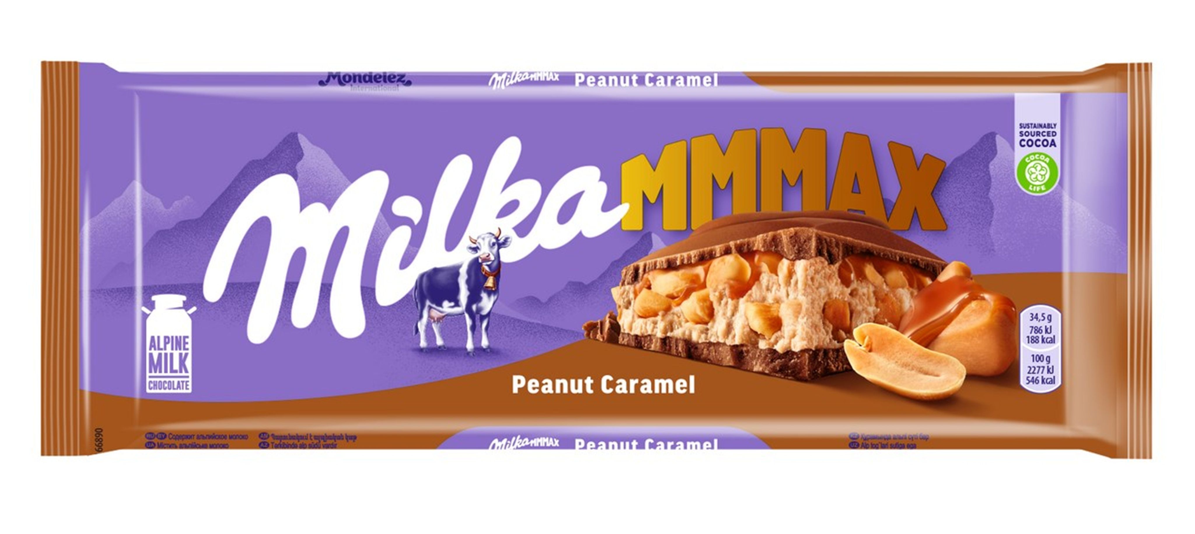 Шоколад Milka арахис-карамель, 276г