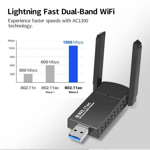 KS-IS Wi-Fi-адаптер Адаптер USB 3.0 Wi-Fi 5