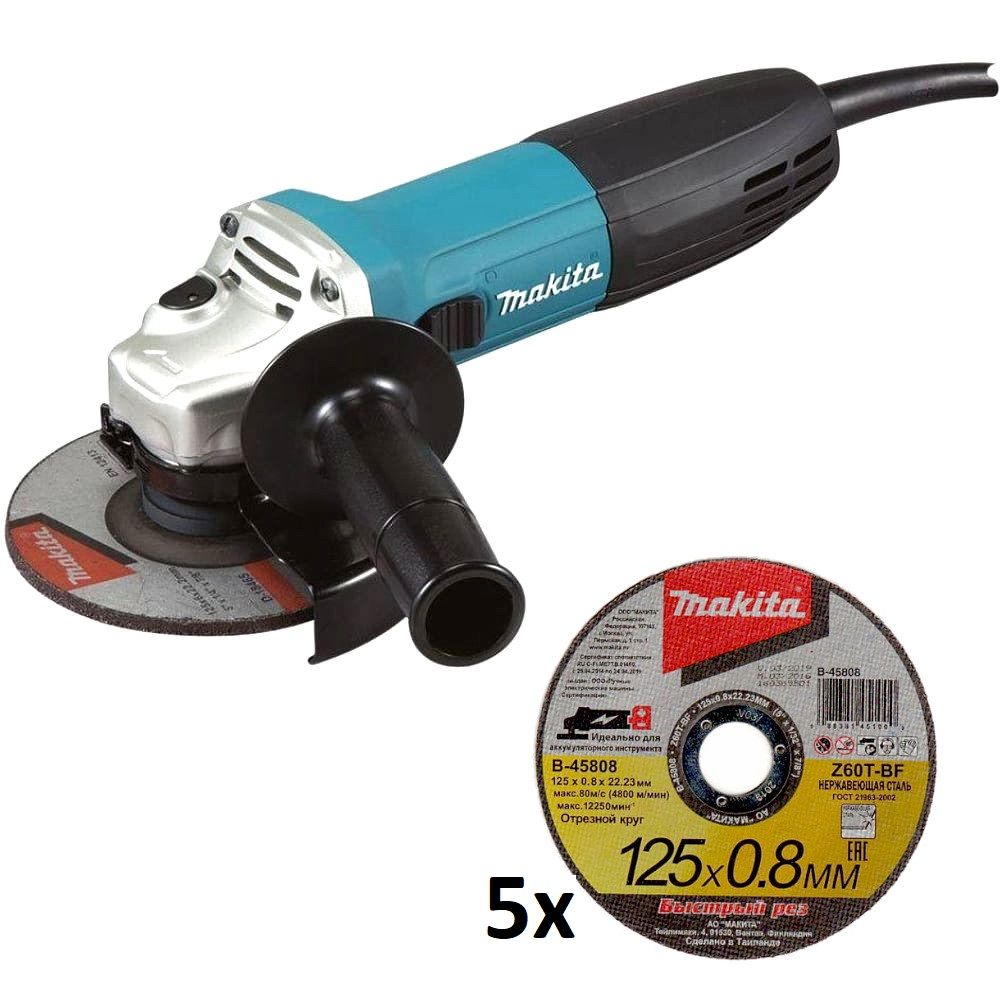 Шлифмашина угловая Makita GA5030RX8 - купить по низким ценам в  интернет-магазине OZON (1302305626)