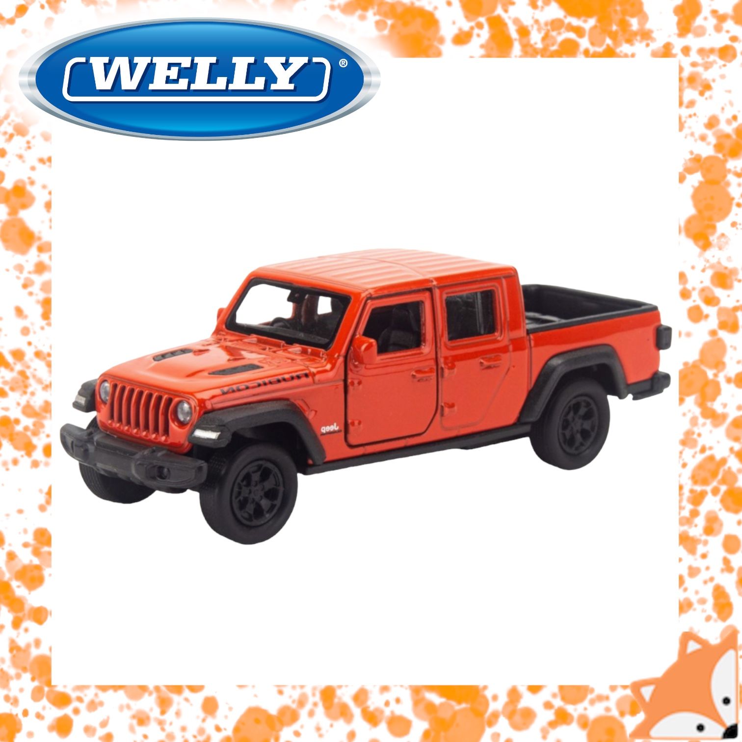 Welly 43788 Велли Модель машины JEEP GLADIATOR 1:38, Оранжевый - купить с  доставкой по выгодным ценам в интернет-магазине OZON (861651053)