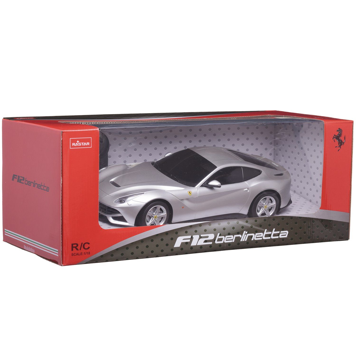 Машина р/у 1:18 Ferrari F12, цвет серябряный, светящиеся фары,  25.2*12.7*7см - купить с доставкой по выгодным ценам в интернет-магазине  OZON (1311580304)