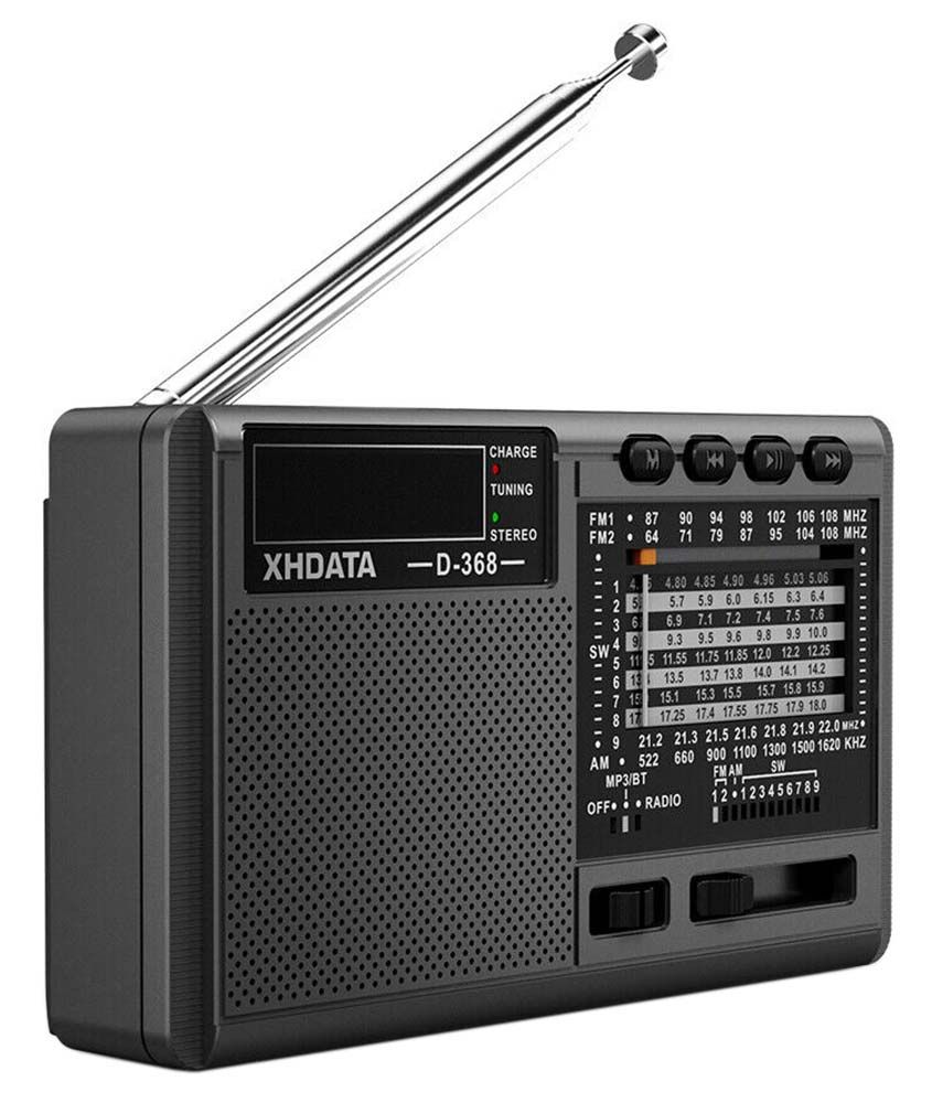 Портативный радиоприемник XHDATA D-368 black купить по низкой цене с доставкой в интернет-магазине OZON (1309505822)