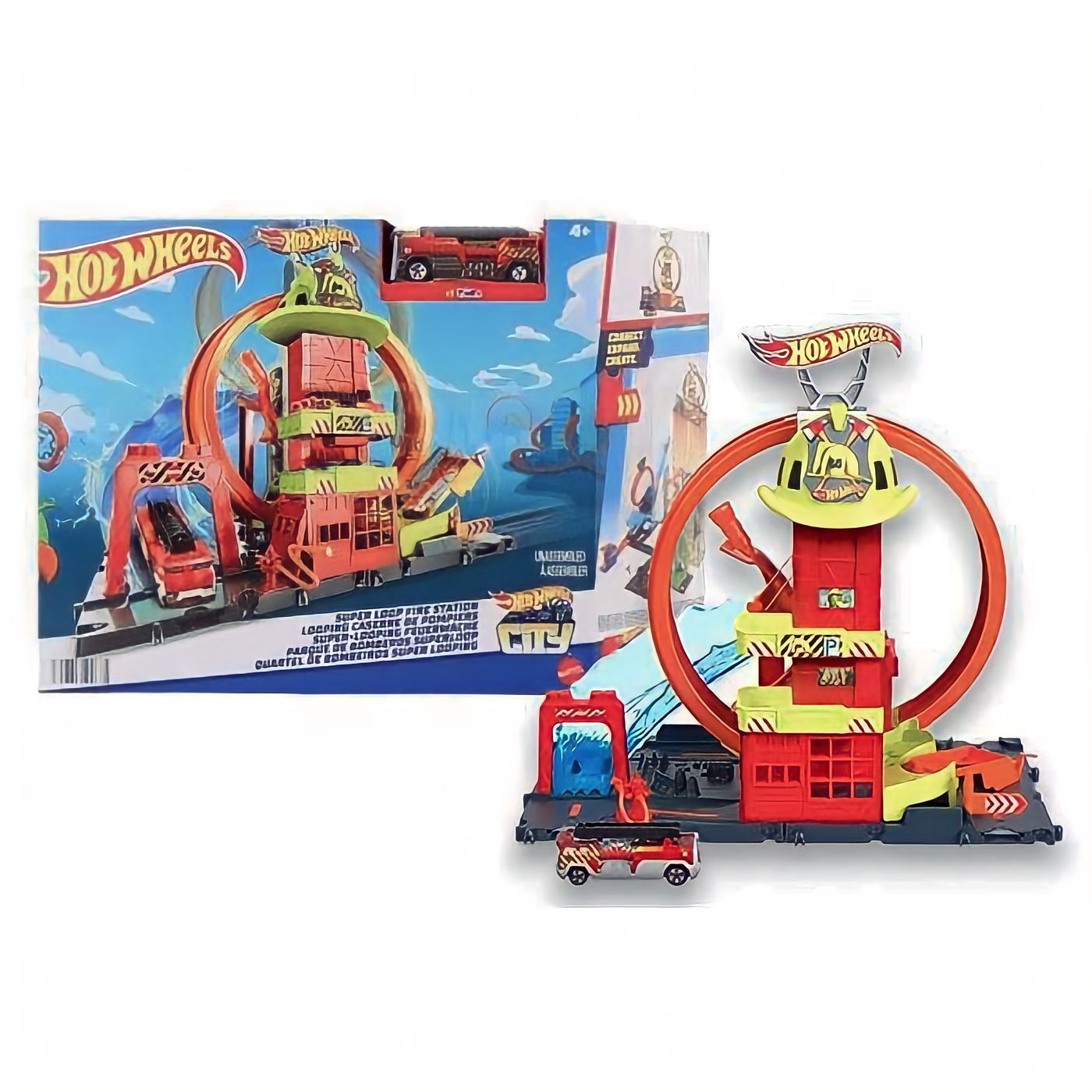 Пожарная станция Hot Wheels Circle Track HKX41 - купить с доставкой по  выгодным ценам в интернет-магазине OZON (1333563980)