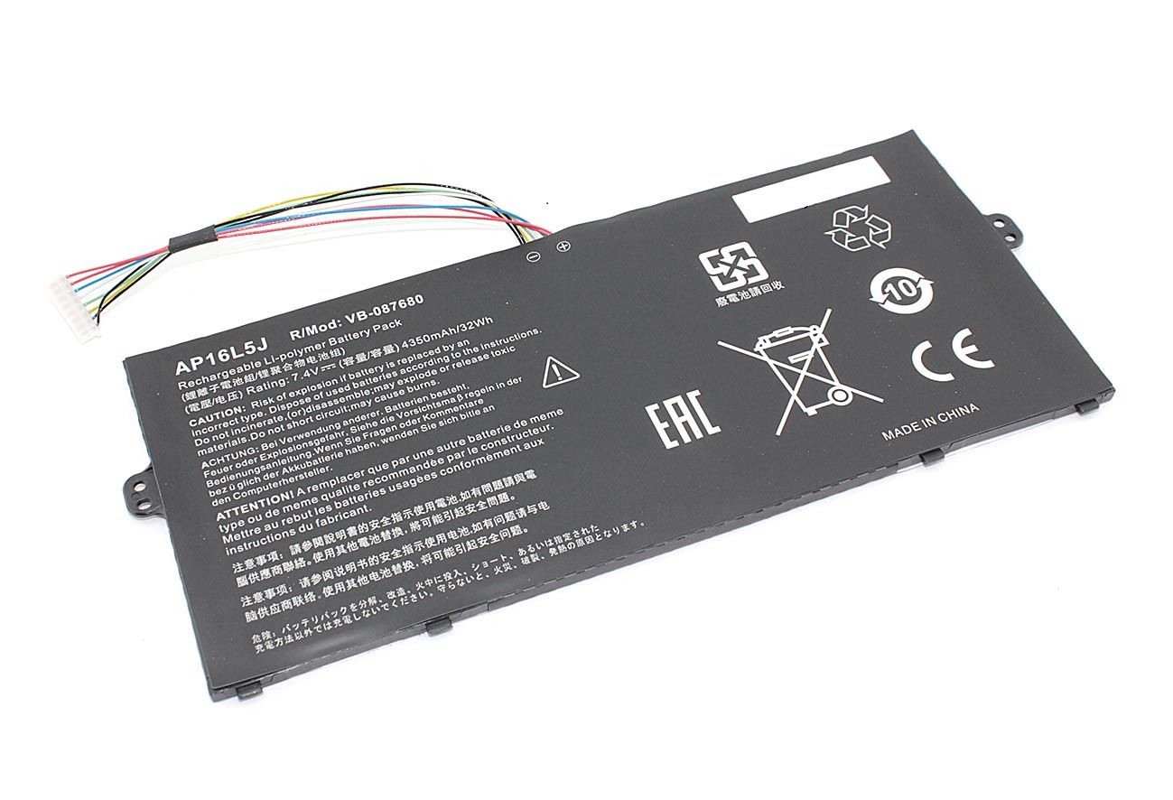 Аккумуляторная батарея для ноутбука Acer Acer SF514-52T (AP16L5J) 7.4V 4350mAh OEM