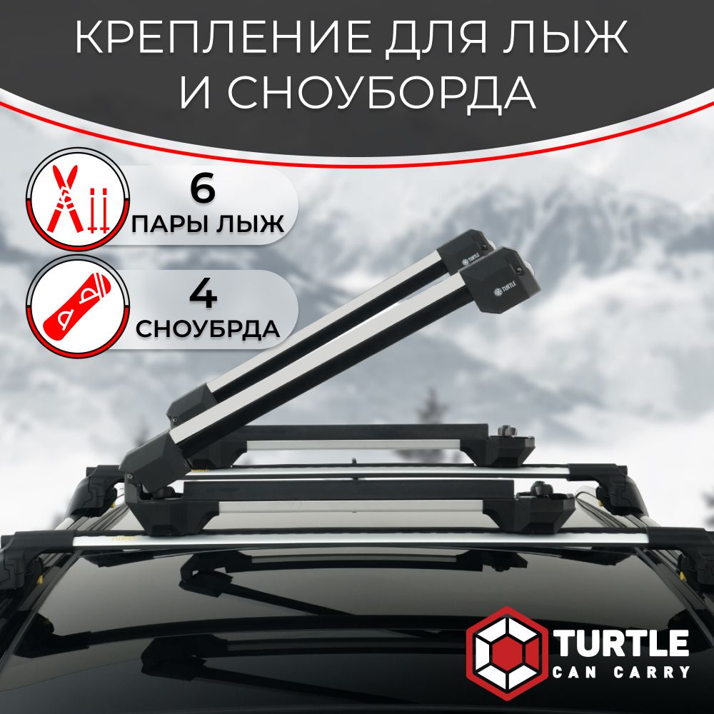 Багажник для лыж и сноубордов Turtle CAN CARRY Ski Rack Apex - купить по  доступным ценам в интернет-магазине OZON (1344666712)