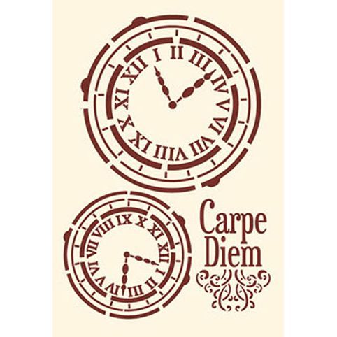 Трансфер STAMPERIA "Carpe Diem", из войлока, бордовый