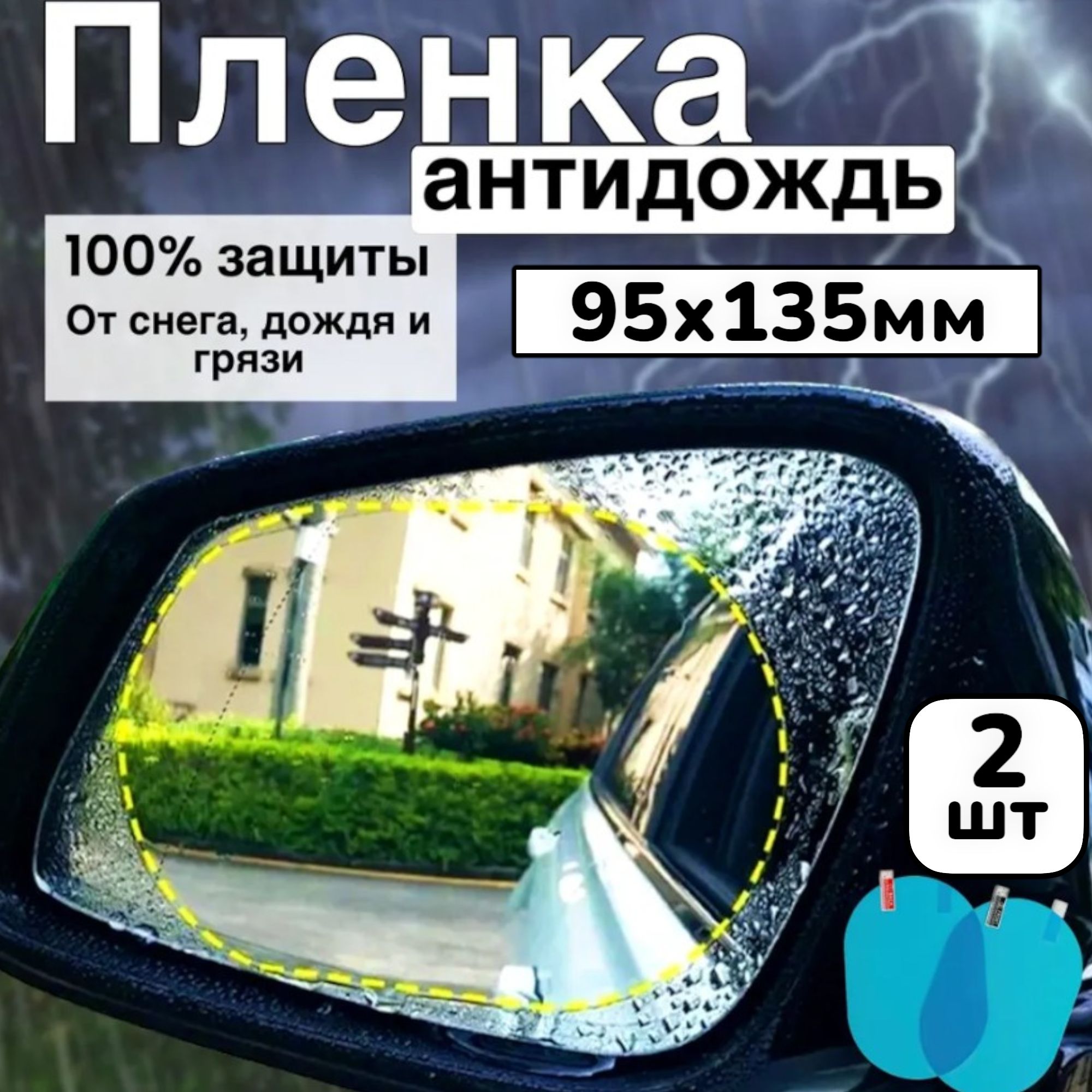 Антибликовая Защитная Пленка на Автомобильное Зеркало – купить в  интернет-магазине OZON по низкой цене