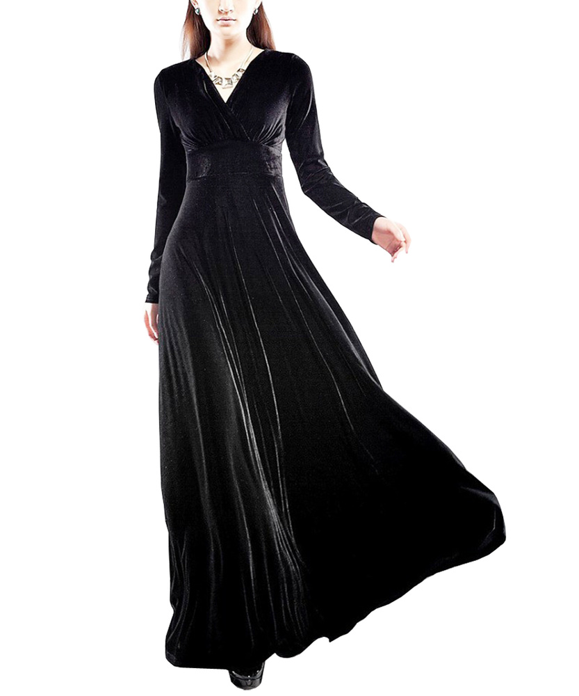 Длинное бархатное платье. Бархатное платье макси. Длинное чёрное платье с длинным рукавом. Черное бархатное платье длинное.