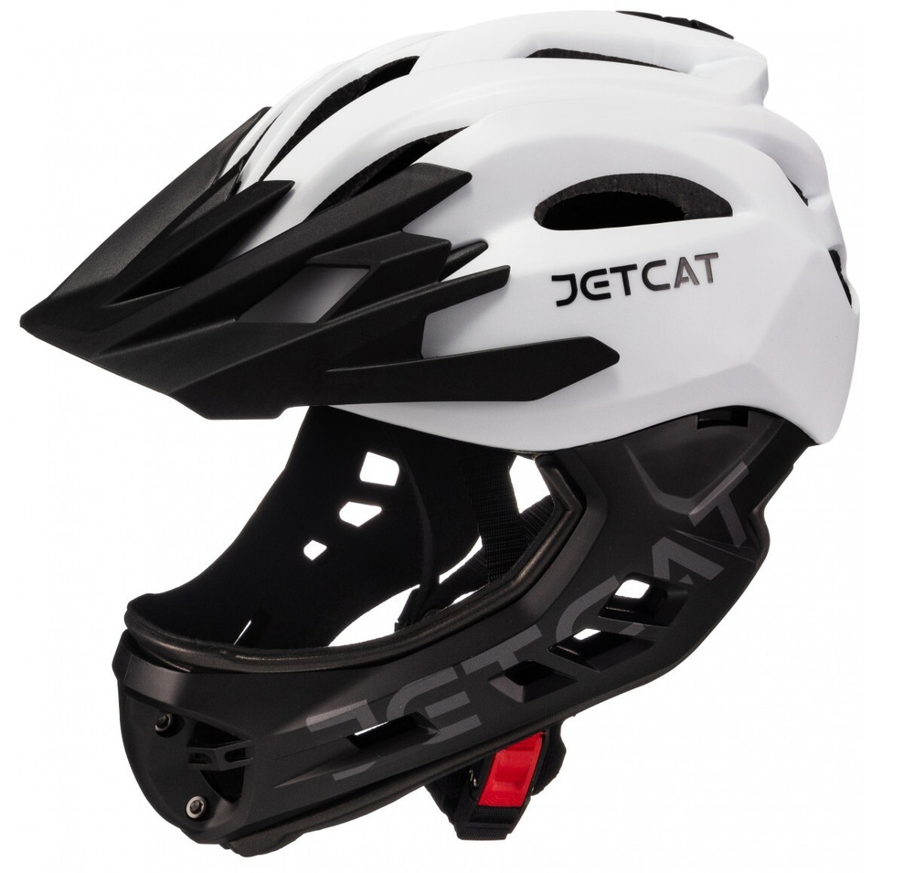 Шлем JETCAT - Hawks размер "S" (48-55см) White/Black - Fullface велошлем детский - велосипедный защитный #1