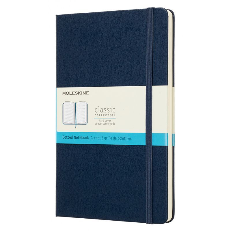 Блокнот в точку Moleskine CLASSIC QP066B20 13х21см 240стр. твердая обложка, синий сапфир  #1