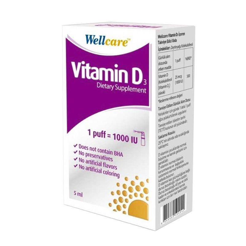 Wellcare Витамин D3 1000 МЕ 5 мл - купить с доставкой по выгодным ценам ...