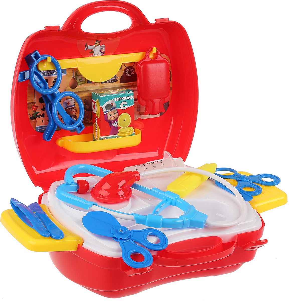 Набор доктора Маша и Медведь, 19 предметов в чемодане, ТМ