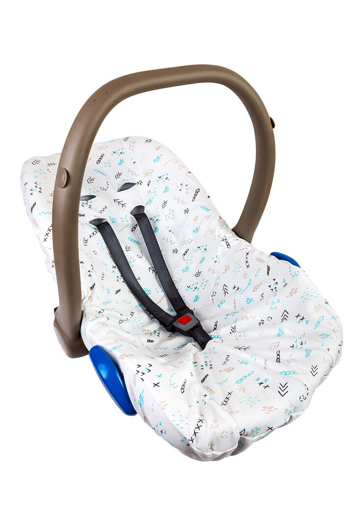 Чехол для автолюльки/автокресла, трикотажный, 100% хлопок, универсальный размер, для бу б/у, сменный, на лето, летний, на замену - Сонный гномик 08 — купить в интернет-магазине OZON с быстрой доставкой