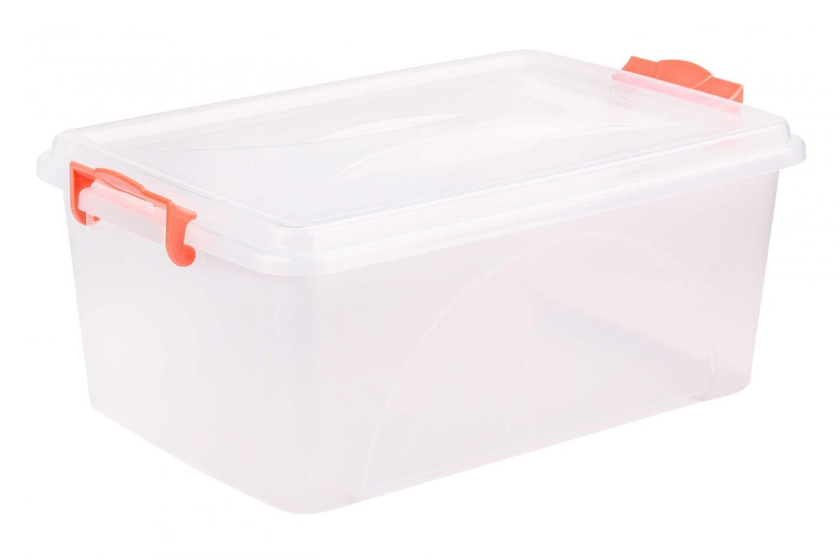Прямоугольный контейнер для хранения с ручками 11,5л, Альтернатива (цвет прозрачный/зеленый)  #1