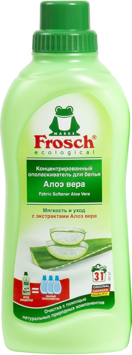 Ополаскиватель для белья "Frosch", концентрированный, с Алое Вера, 750 ...