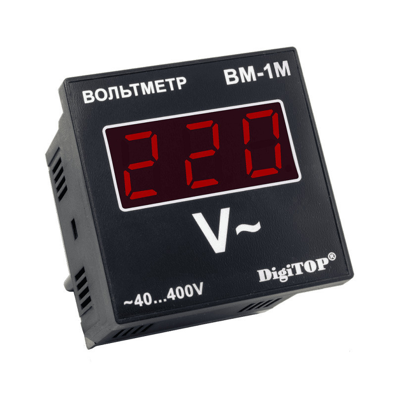 Вольтметр цифровой однофазный щитовой Вм-1м DigiTOP - купить по ...