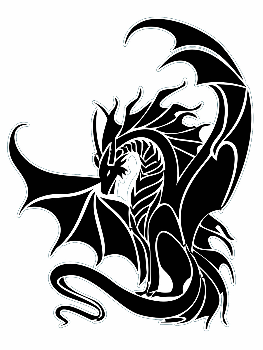 Наклейка дракон