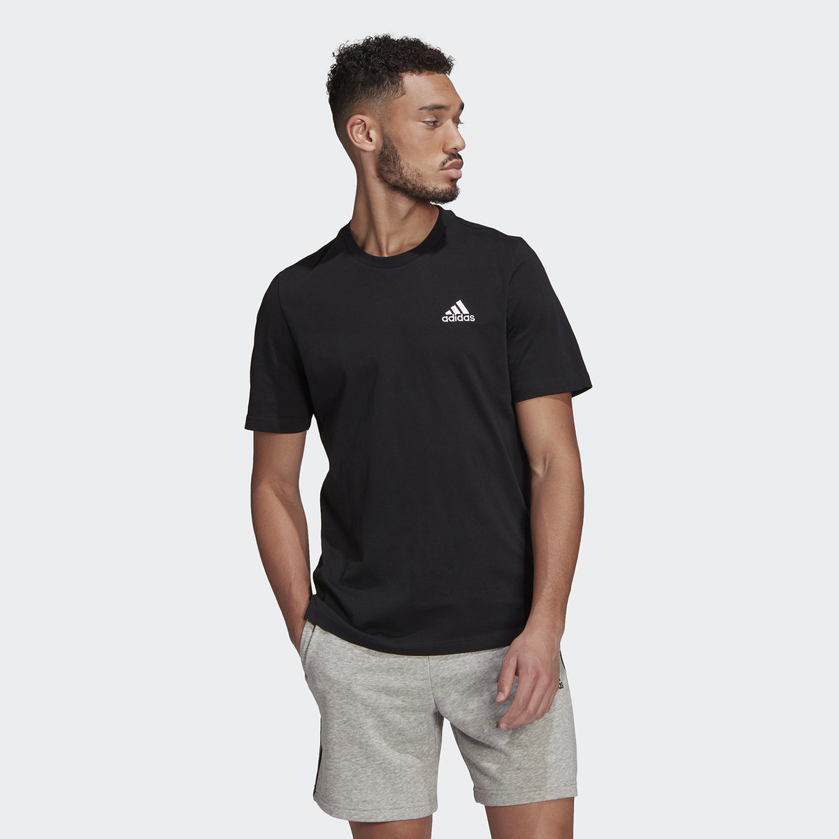adidas small logo tee