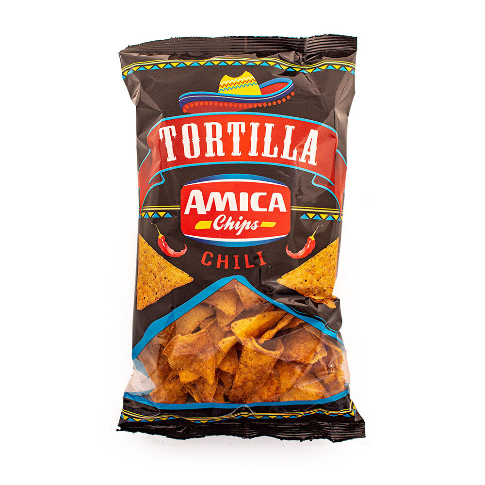 Чипсы кукурузные (начос) со вкусом перца чили TORTILLA, AMICA CHIPS, 0 ...