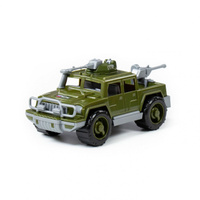 Военный автомобиль Пикап "Разведчик" с 2-мя пулемётами, машинка детская для мальчика, подарок на 23 февраля. Спонсорские товары
