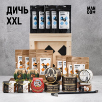 Подарочный набор MANBOX "Дичь BOX XXL" / вяленое мясо / джерки / jerky / тушеное мясо / набор мяса / подарочный набор мужчине / подарочный бокс . Спонсорские товары