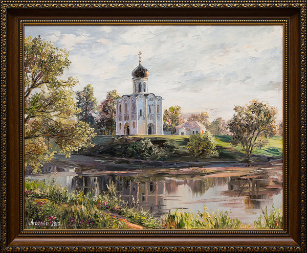 Картина маслом "Церковь покрова на Нерли" Артемис - купить по низкой ...