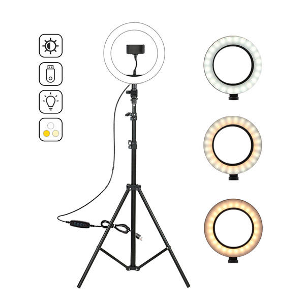 Кольцевая светодиодная LED лампа (светодиодное кольцо) со штативом Ring ...