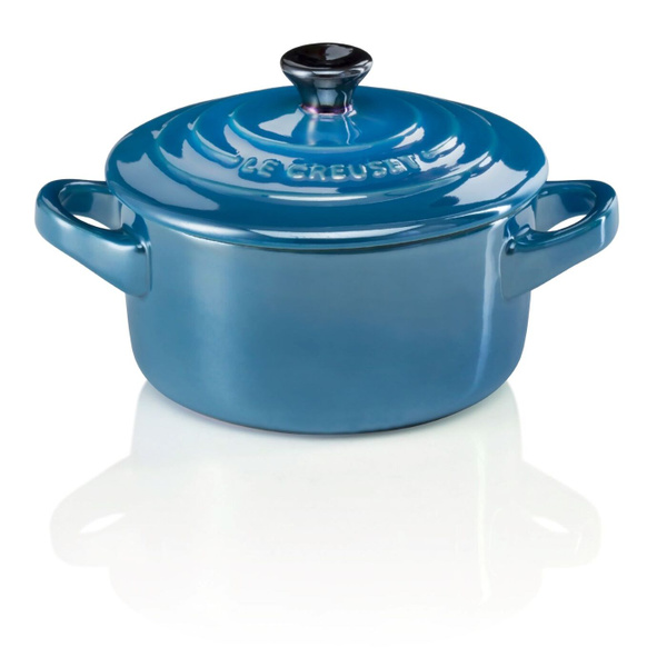 Керамическая кокотница с крышкой, 10 см, Le Creuset, Марсель металлик ...