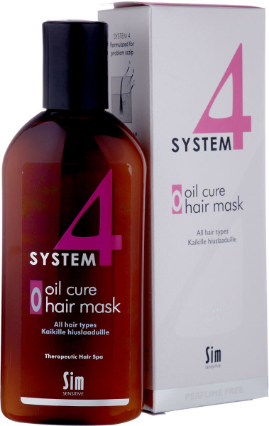 Sim sensitive маска. Sim sensitive system 4. sim sensitive system 4 пилинг. system4 oil cure hair mask. system 4 o oil cure scalp treatment.